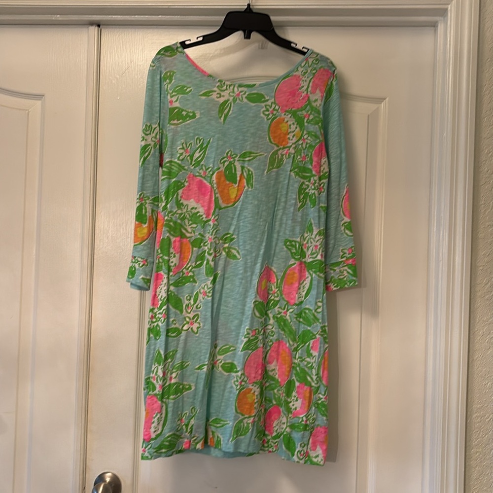 Lilly Pulitzer Size Large Marlowe Fresh Squeezed Lemonade  T shirt Dress